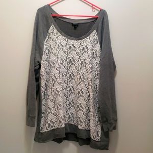Torrid Sweatshirt with Lace Front